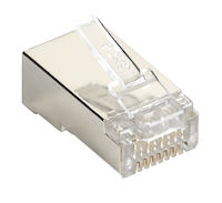 Connect CAT5e Modular Plug for Round Solid/Stranded Cable - Shielded - 100-Pack