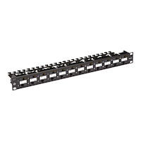 CAT6A Component Level 110 Patch Panel - 1U, Rackmount, PoE+, 24-Port