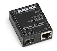 Micro Mini Fast Ethernet (100-Mbps) Media Converter - 10/100/1000-Mbps Copper to 100-Mbps Fiber SFP