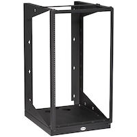 Wallmount Rack - 19U, 12-24 Tapped Rail Holes, 100 lb. Capacity